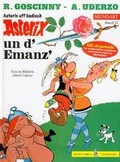 Image shows a sample cover of an Asterix album in Baden dialect.